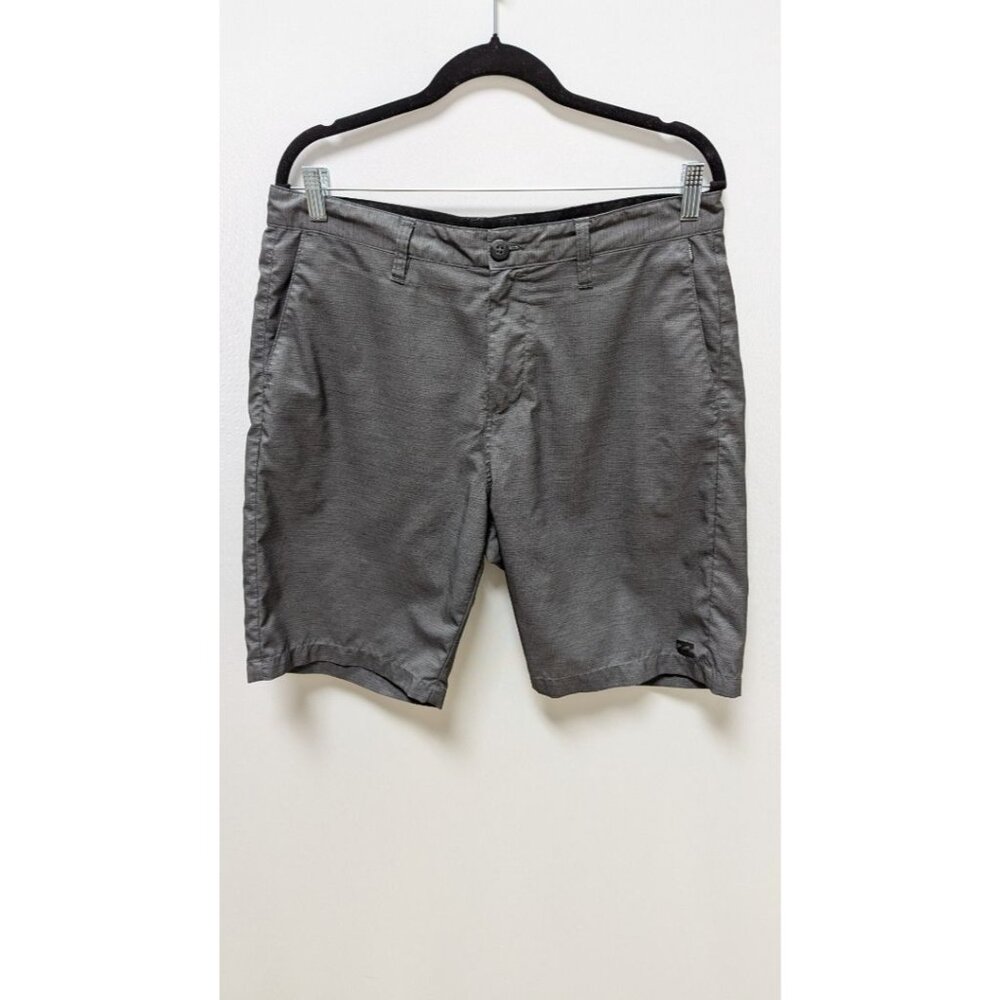 Billabong Men's Dark Grey Striped Active Shorts